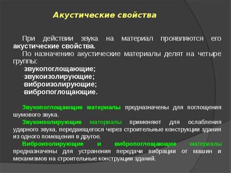 Какая роль играют акустические свойства помещения