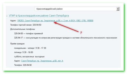 Какие данные нужны для установления пенсионного фонда по адресу