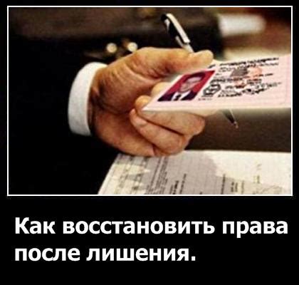 Как восстановить права после лишения