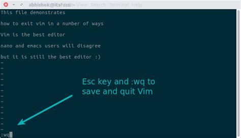 Как выйти из Vim без сохранения изменений с помощью команды :q!
