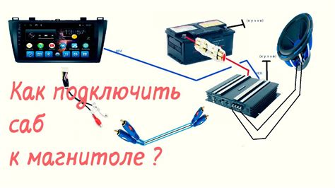 Как подключить саб к магнитоле Гранта
