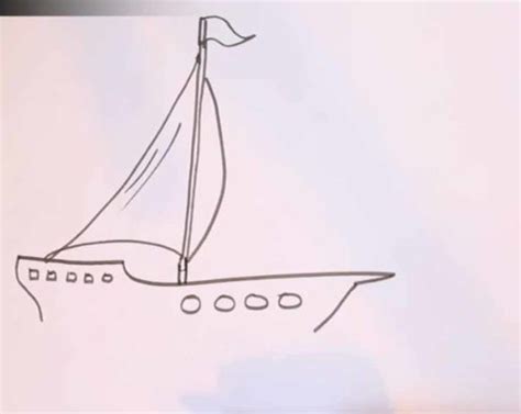 Как рисовать море с кораблем карандашом