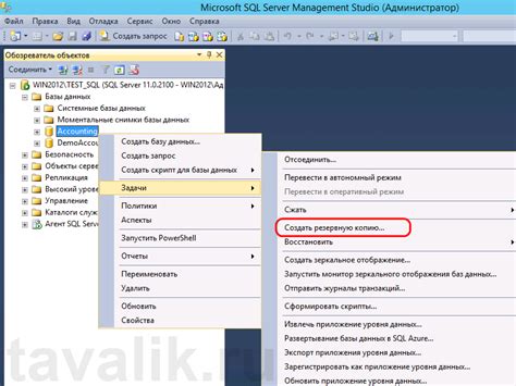 Как создать резервную копию базы данных в SQL Server