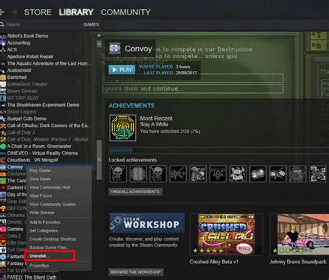 Как удалить игру из Steam: пошаговая инструкция