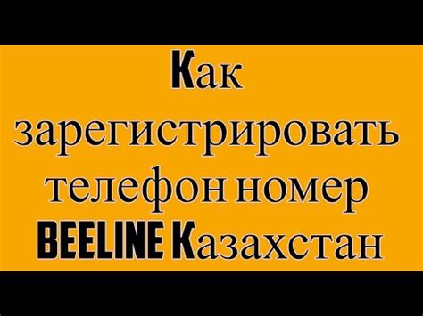 Как узнать информацию о номере Билайн Казахстан