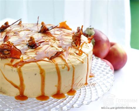 Карамельный ореховый торт