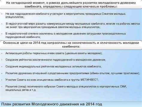 Ключевые аспекты создания молодежного движения