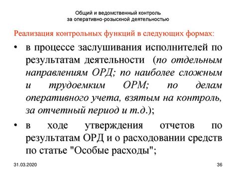 Контроль и надзор за работой ФРС