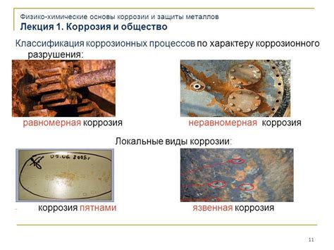 Коррозия и окисление металлических деталей