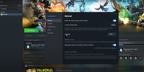 Меняем язык через Steam: