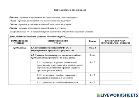 Методы анализа и оценки УМК урока