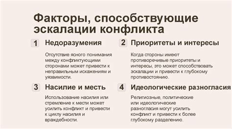 Механизмы эскалации конфликта