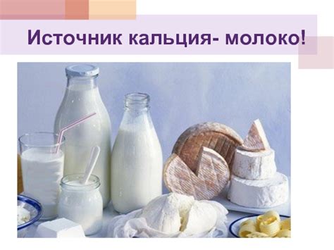 Молочные продукты: источник кальция