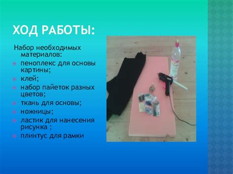 Набор необходимых материалов: