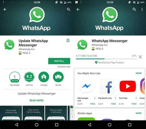 Найдите и выберите приложение WhatsApp