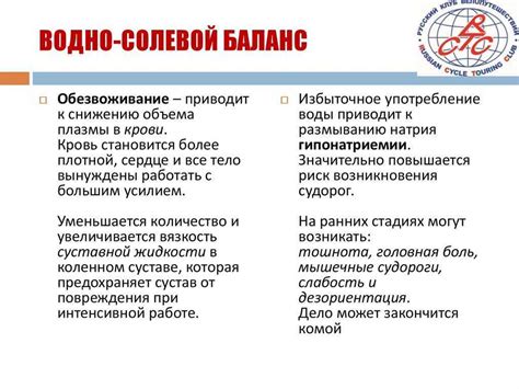 Нарушение солевого баланса