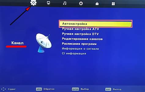 Настройка каналов и функций телевидения Сэвен Скай