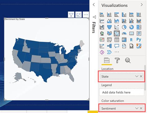 Настройка карты фигур в Power BI