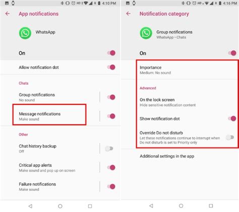 Настройка уведомлений WhatsApp на новом телефоне Huawei