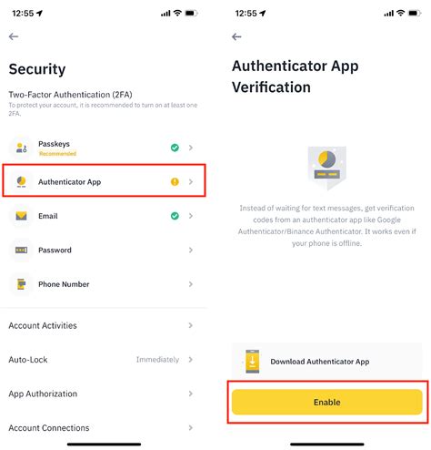 Настройка Google Authenticator в Binance