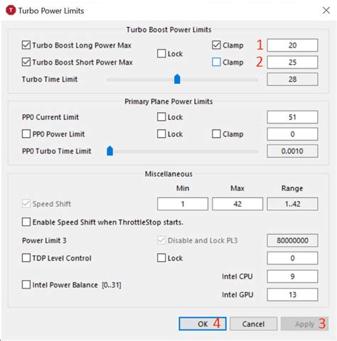 Настройка Power Limit