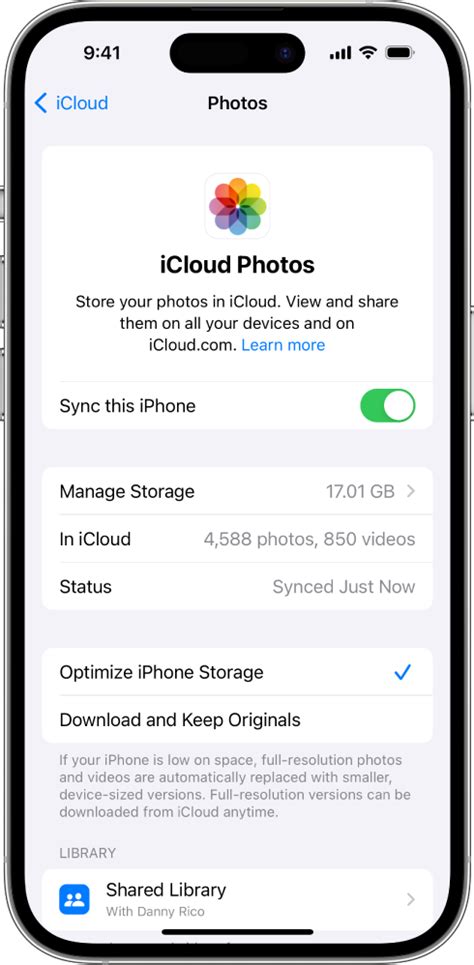 Настройте функции iCloud