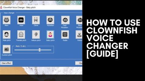 Настройте Clownfish Voice Changer