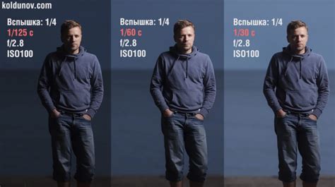 Начало настройки вспышки