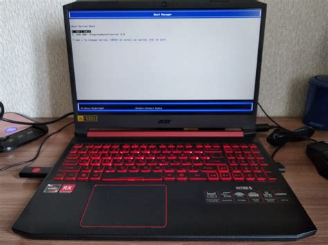 Начало процесса открытия биоса на Acer Nitro 5