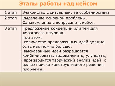 Начало работы над кейсом