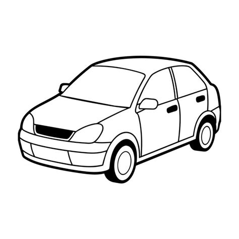 Начертите общий контур автомобиля
