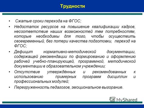 Недостаток ресурсов и возможностей