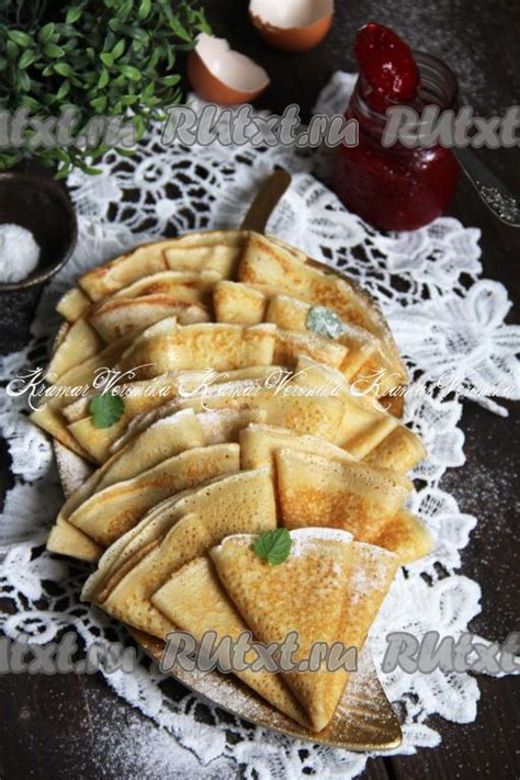 Нежные блины на кефире и сметане