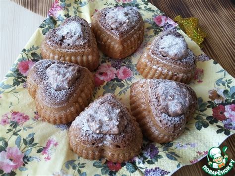 Нежные кексы с шоколадной начинкой