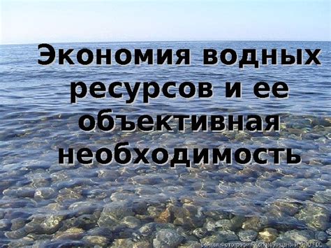 Необходимость сохранения и охраны водных ресурсов