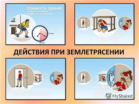 Необходимые действия во время землетрясения