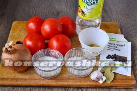Необходимые ингредиенты для приготовления кетчупа Анкл Бенс