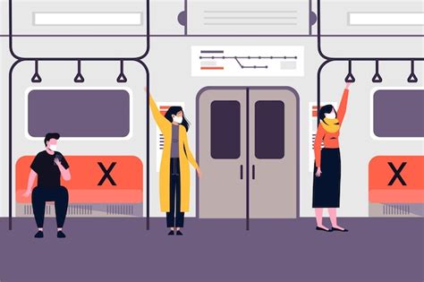 Обеспечьте дистанцию в общественном транспорте