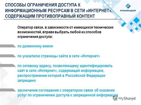 Ограничение доступа к запрещенной информации