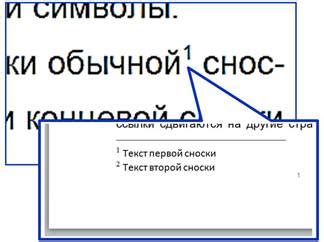 Ограничения при использовании сносок в скобках