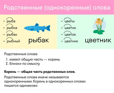 Омонимы и однокоренные слова