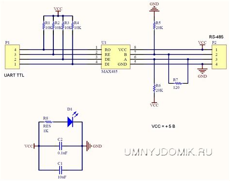 Описание микросхемы MAX485