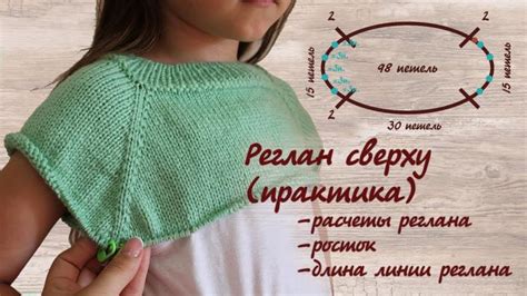 Описание техники связывания реглана сверху без шва
