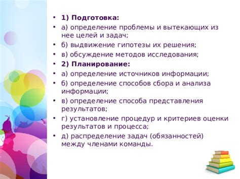 Определение задач и подготовка команды