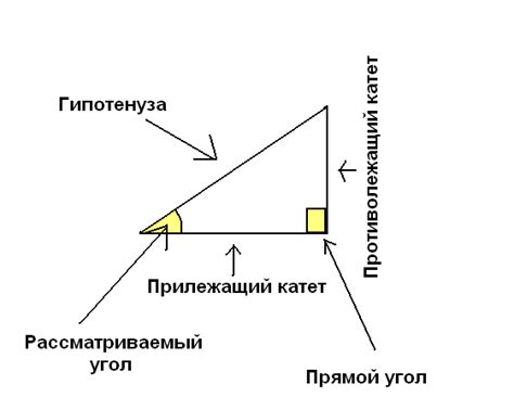 Определение катетов через гипотенузу и угол