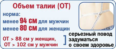 Определение окружности талии