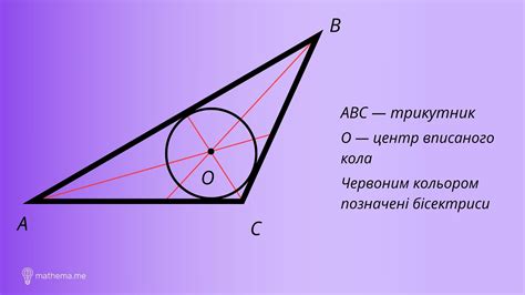 Определение радиуса вписанного круга