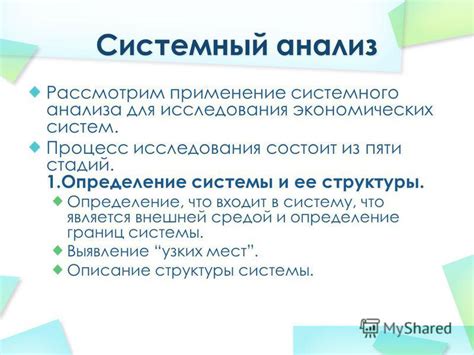 Определение системы и ее границ