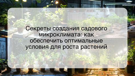 Оптимальные настройки для разных растений