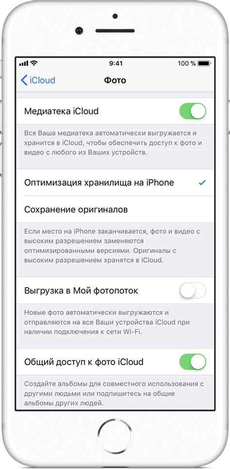 Оптимизация хранения в iCloud